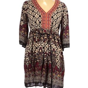 FLYING TOMATO | Boho Multicolor Casual Dress Small